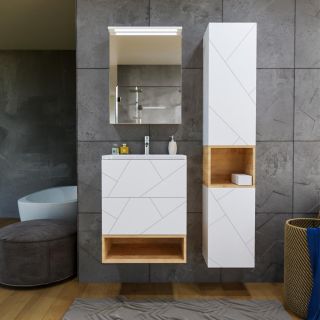 Шкаф навесной Бриклаер Кристалл 4627125416026 35 см белый